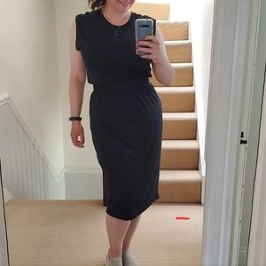 Athleta Black Santorini Cinch Dress, Size Large